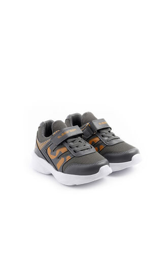 Slazenger KING Sneaker Boys' Shoes Dark Gray - Orange - Thumbnail