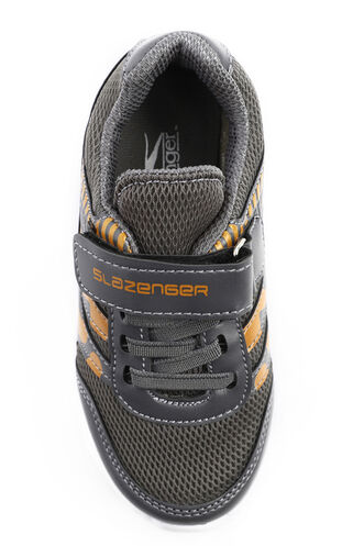 Slazenger KING Sneaker Boys' Shoes Dark Gray - Orange - Thumbnail