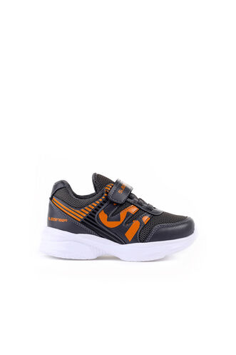 Slazenger KING Sneaker Boys' Shoes Dark Gray - Orange - Thumbnail