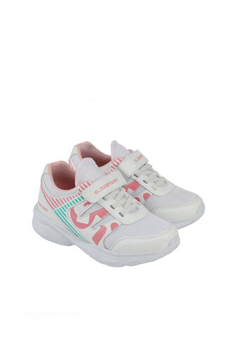 Slazenger KING Sneaker Girls Children's Shoes White - Pink - Thumbnail