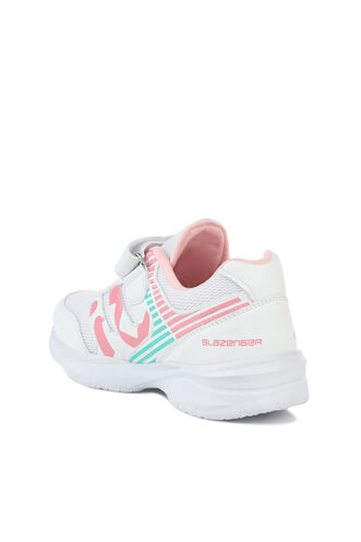 Slazenger KING Sneaker Girls Children's Shoes White - Pink - Thumbnail