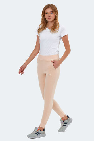 Slazenger KLAUS Women's Sweatpants Bottoms Beige - Thumbnail