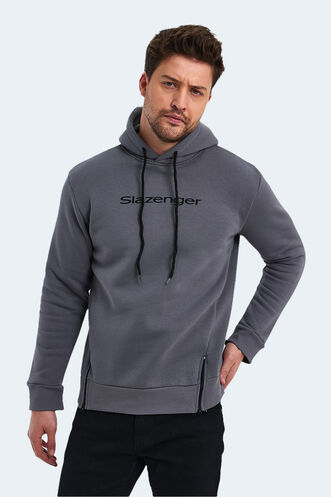 Slazenger KOBA Erkek Sweatshirt Koyu Gri - Thumbnail