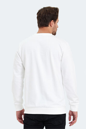 Slazenger KORAL Erkek Sweatshirt Beyaz - Thumbnail