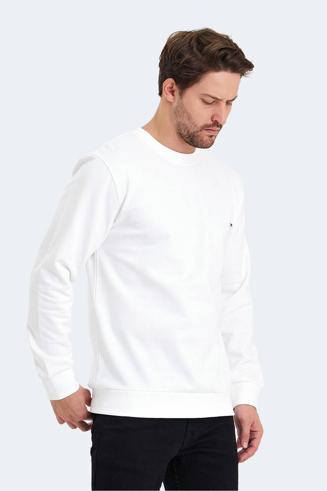 Slazenger KORAL Erkek Sweatshirt Beyaz