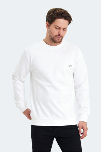 Slazenger KORAL Erkek Sweatshirt Beyaz - Thumbnail