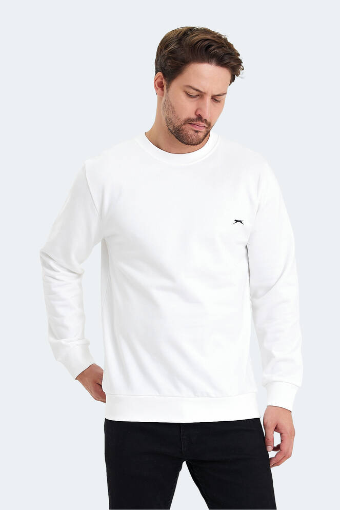 Slazenger KORAL Erkek Sweatshirt Beyaz