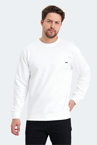 Slazenger KORAL Erkek Sweatshirt Beyaz - Thumbnail