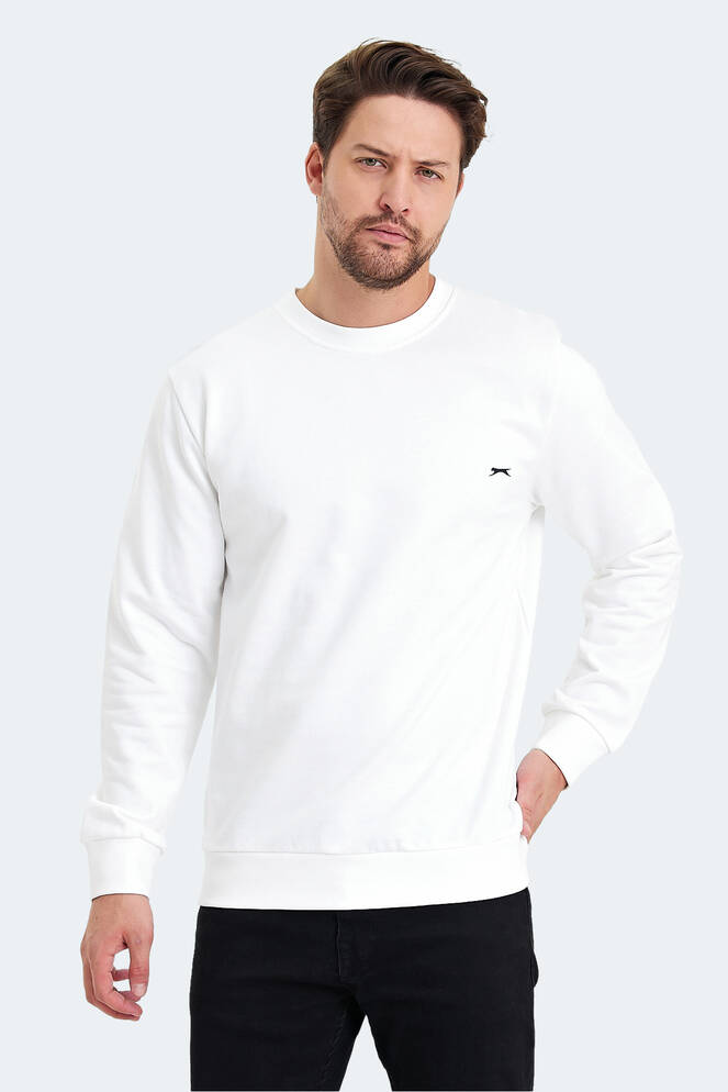 Slazenger KORAL Erkek Sweatshirt Beyaz