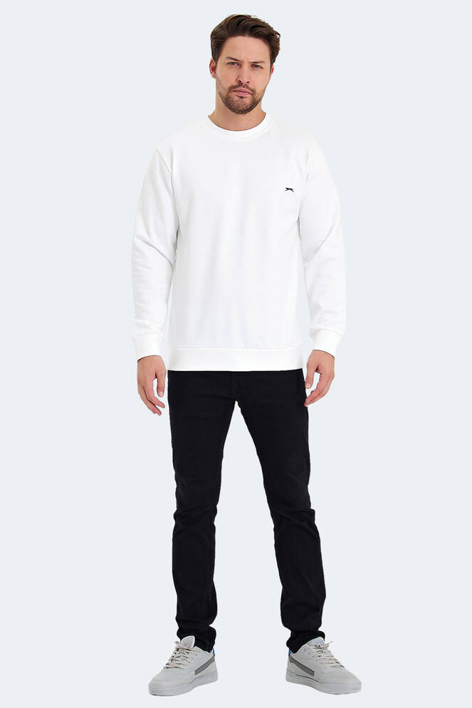 Slazenger KORAL Erkek Sweatshirt Beyaz