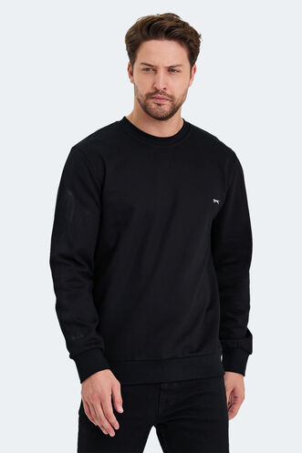 Slazenger KORAL Erkek Sweatshirt Siyah - Thumbnail