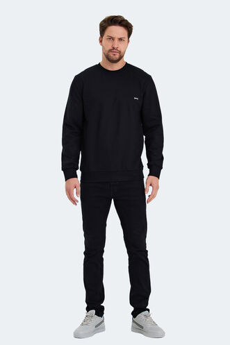 Slazenger KORAL Erkek Sweatshirt Siyah - Thumbnail