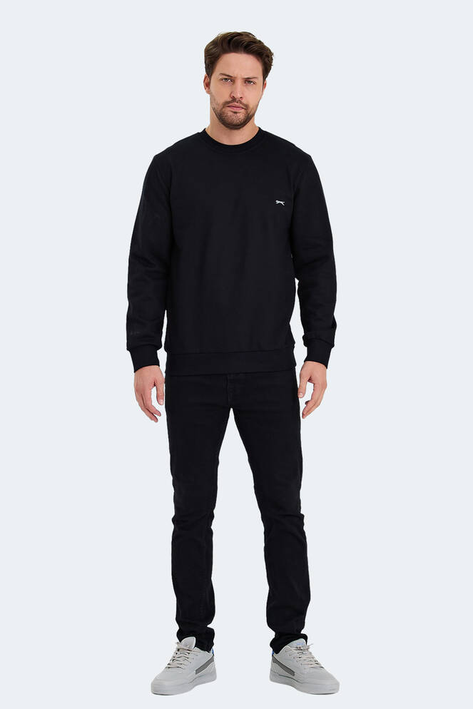 Slazenger KORAL Erkek Sweatshirt Siyah