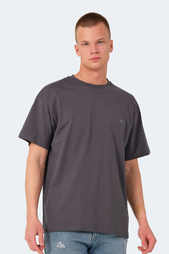 Slazenger KULANA OVER Men's T-Shirt Dark Gray - Thumbnail