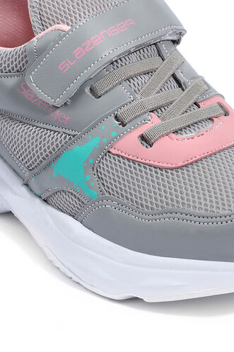 Slazenger KUNTI Sneaker Girls Children's Shoes Gray - Pink - Thumbnail