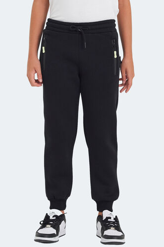 Slazenger LAMIS Unisex Kids Sweatpants Black - Thumbnail