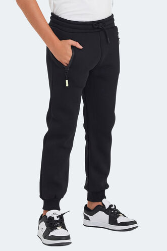 Slazenger LAMIS Unisex Kids Sweatpants Black - Thumbnail