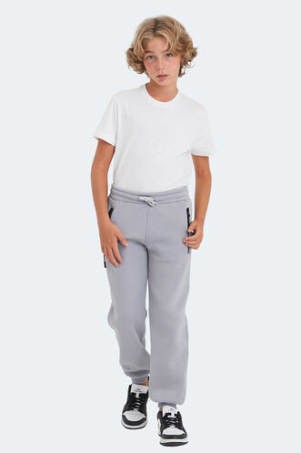 Slazenger LAMIS Unisex Kids Sweatpants Stone Gray - Thumbnail