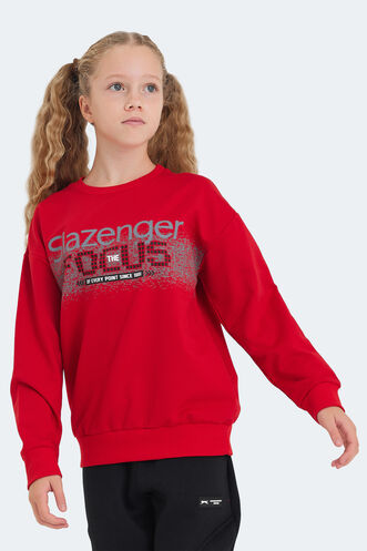 Slazenger LAST Unisex Çocuk Sweatshirt Kırmızı - Thumbnail