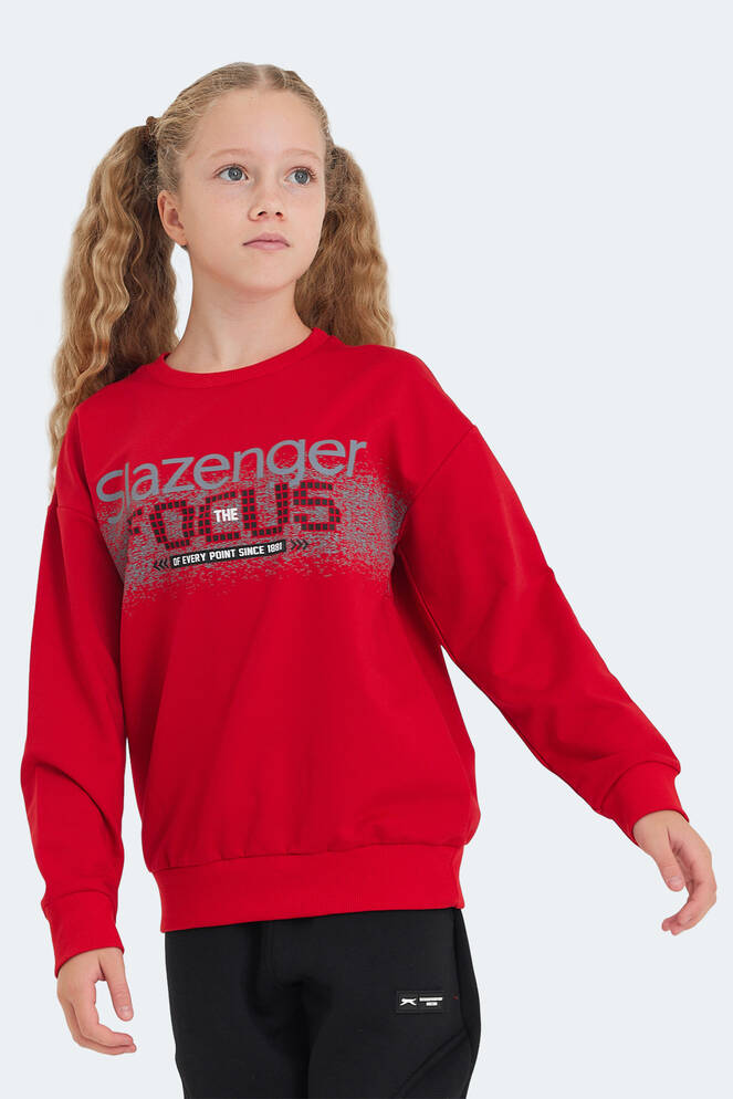 Slazenger LAST Unisex Çocuk Sweatshirt Kırmızı