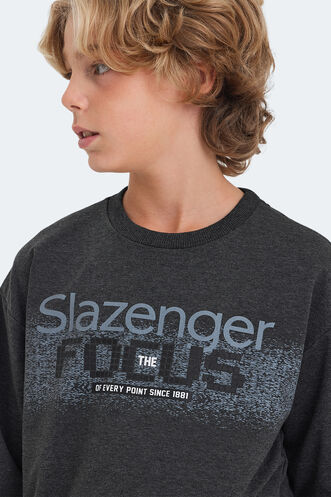 Slazenger LAST Unisex Çocuk Sweatshirt Koyu Gri - Thumbnail