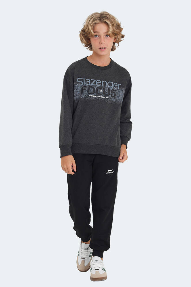 Slazenger LAST Unisex Çocuk Sweatshirt Koyu Gri