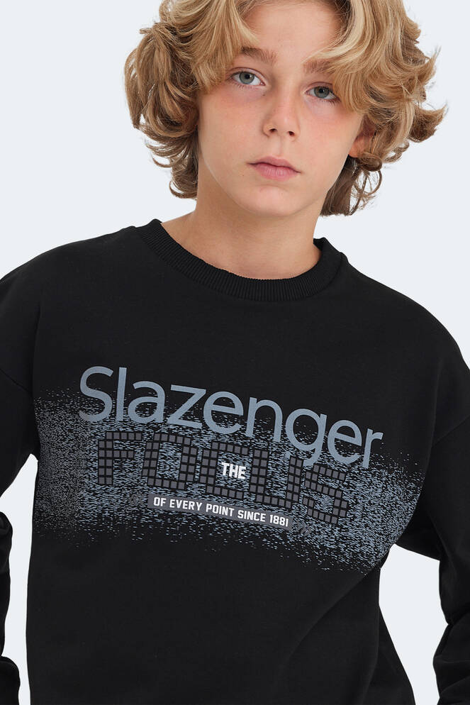 Slazenger LAST Unisex Çocuk Sweatshirt Siyah