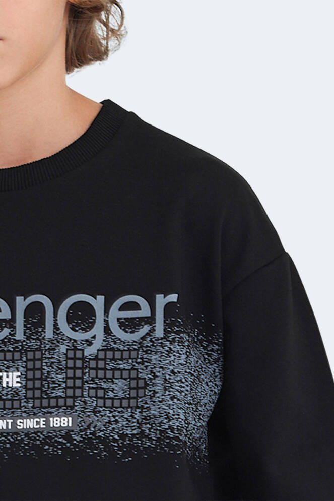 Slazenger LAST Unisex Çocuk Sweatshirt Siyah