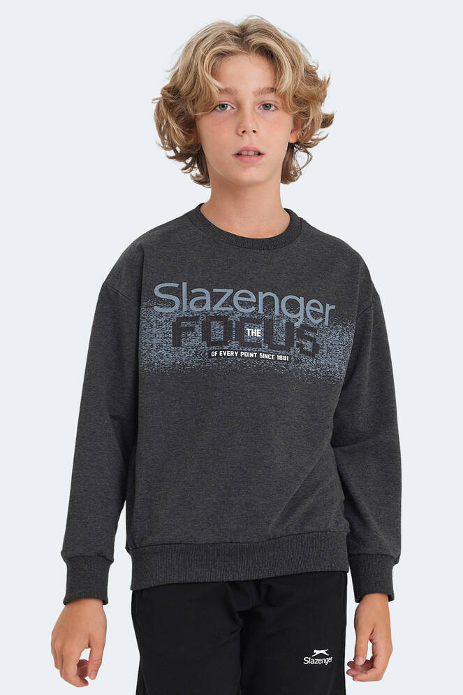 Slazenger LAST Unisex Kids Sweatshirt Dark Grey