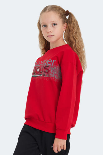 Slazenger LAST Unisex Kids Sweatshirt Red - Thumbnail