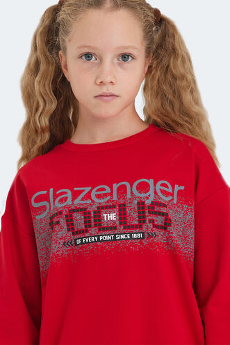 Slazenger LAST Unisex Kids Sweatshirt Red - Thumbnail