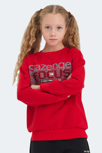 Slazenger LAST Unisex Kids Sweatshirt Red - Thumbnail