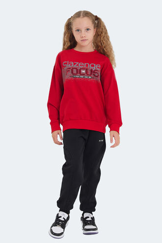 Slazenger LAST Unisex Kids Sweatshirt Red - Thumbnail