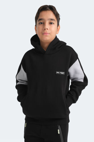 Slazenger - Slazenger LAYNE Unisex Kids Sweatshirt Black - Grey