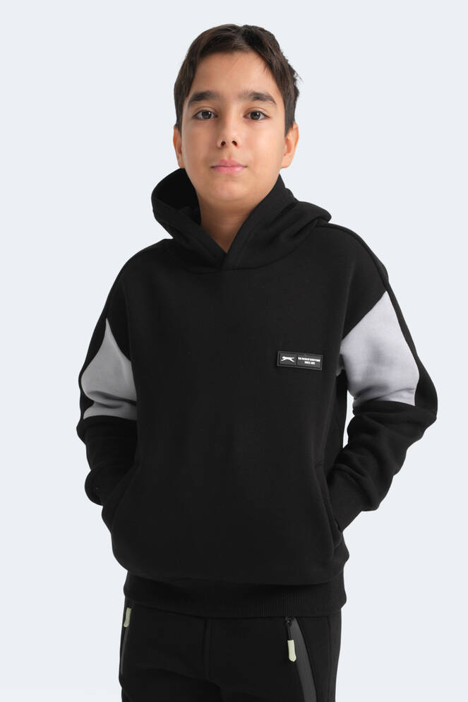 Slazenger LAYNE Unisex Kids Sweatshirt Black - Grey