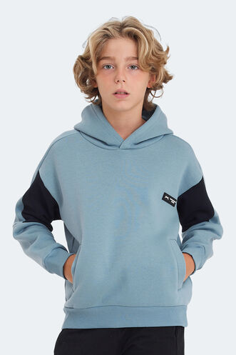 Slazenger LAYNE Unisex Çocuk Sweatshirt Mavi - Lacivert - Thumbnail