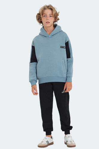 Slazenger LAYNE Unisex Çocuk Sweatshirt Mavi - Lacivert - Thumbnail