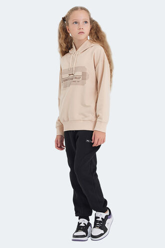 Slazenger LAYO Unisex Çocuk Sweatshirt Camel - Thumbnail