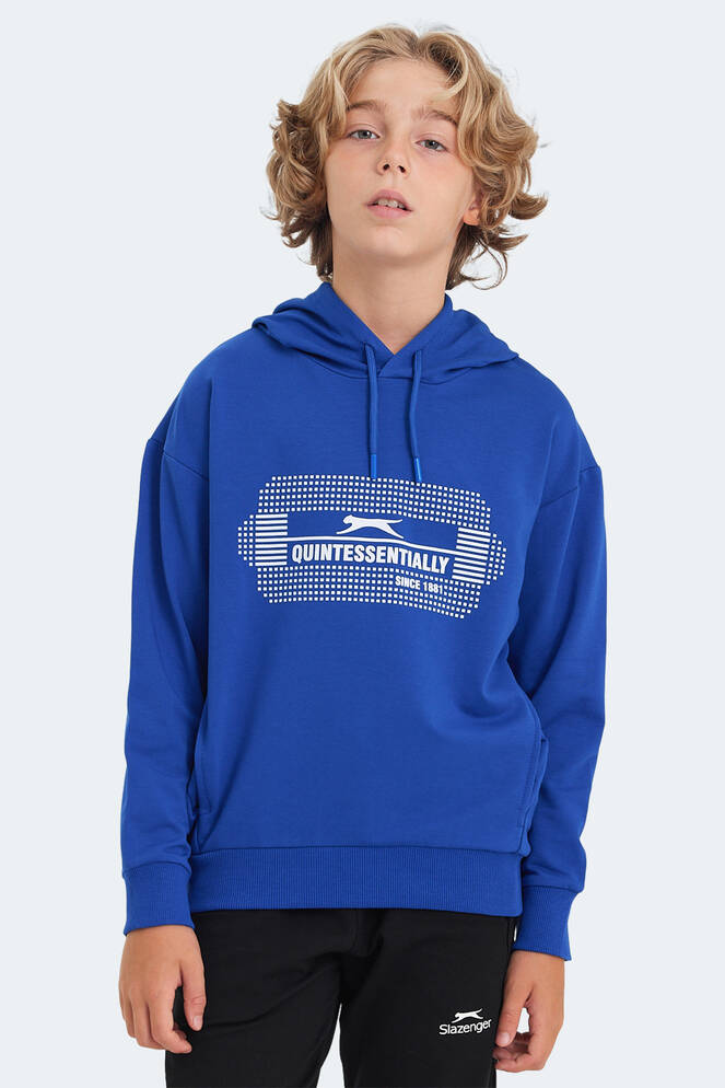 Slazenger LAYO Unisex Çocuk Sweatshirt Saks Mavi