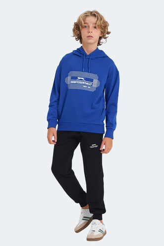 Slazenger LAYO Unisex Çocuk Sweatshirt Saks Mavi - Thumbnail