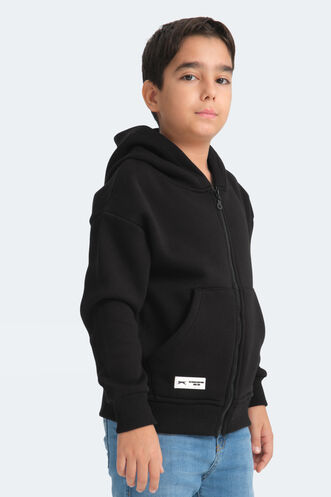 Slazenger LEKAN Unisex Kids Sweatshirt Black - Thumbnail