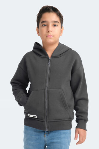 Slazenger - Slazenger LEKAN Unisex Kids Sweatshirt Dark Grey