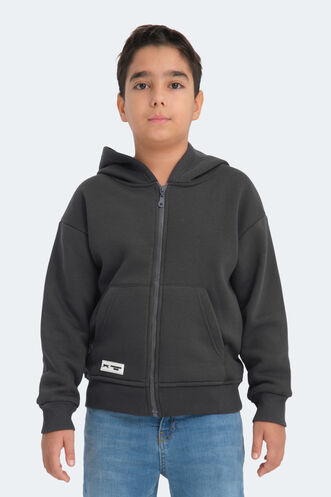 Slazenger LEKAN Unisex Kids Sweatshirt Dark Grey - Thumbnail