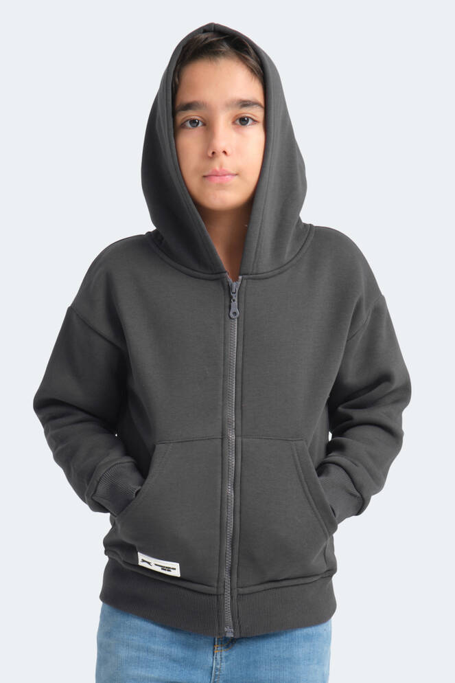 Slazenger LEKAN Unisex Çocuk Sweatshirt Koyu Gri