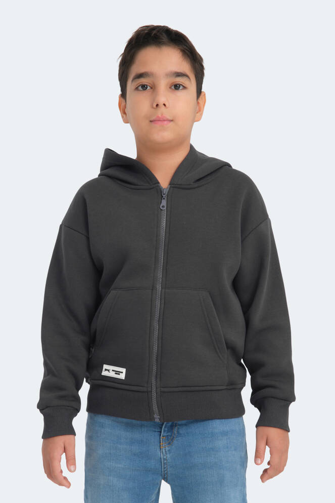 Slazenger LEKAN Unisex Çocuk Sweatshirt Koyu Gri