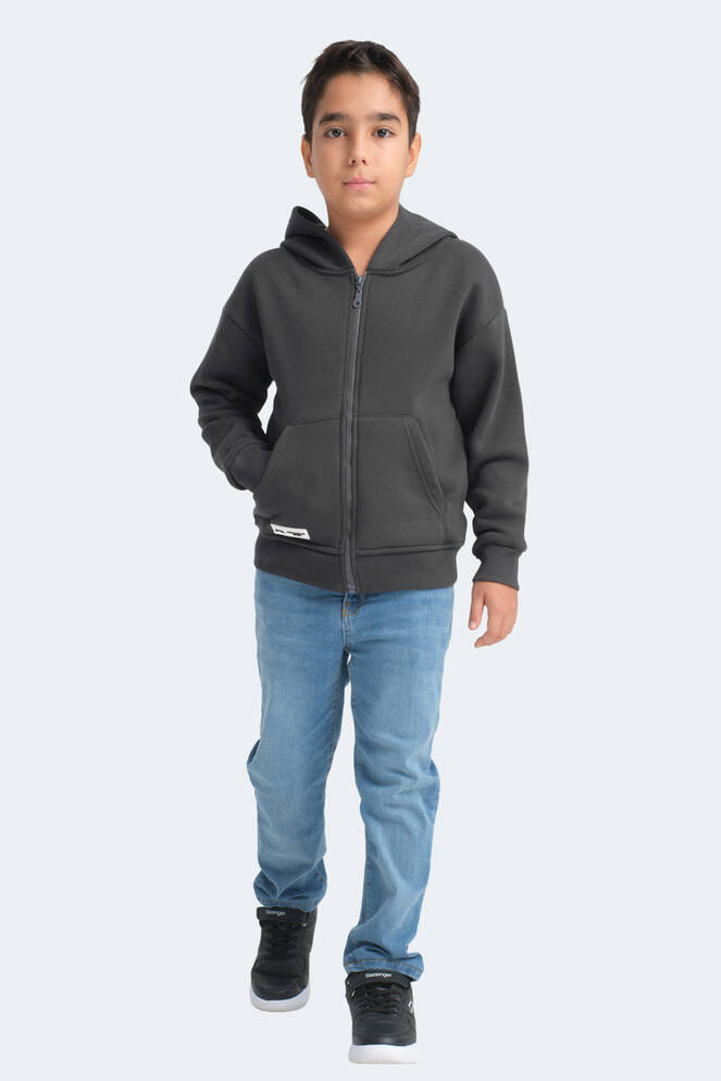 Slazenger LEKAN Unisex Çocuk Sweatshirt Koyu Gri