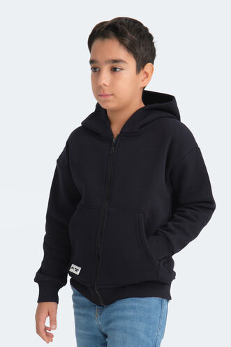 Slazenger LEKAN Unisex Çocuk Sweatshirt Lacivert - Thumbnail