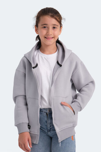 Slazenger - Slazenger LEKAN Unisex Kids Sweatshirt Stone Grey