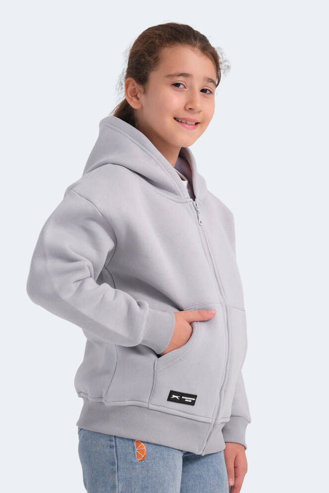 Slazenger LEKAN Unisex Kids Sweatshirt Stone Grey