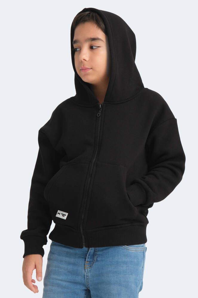 Slazenger LEKAN Unisex Çocuk Sweatshirt Siyah